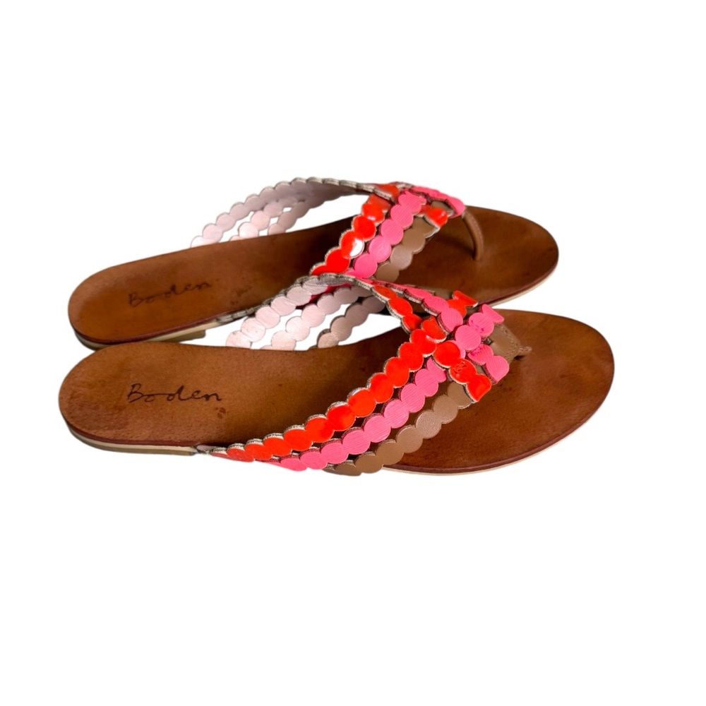 Boden Pink Coral and Beige Sandals - Picture 4 of 7
